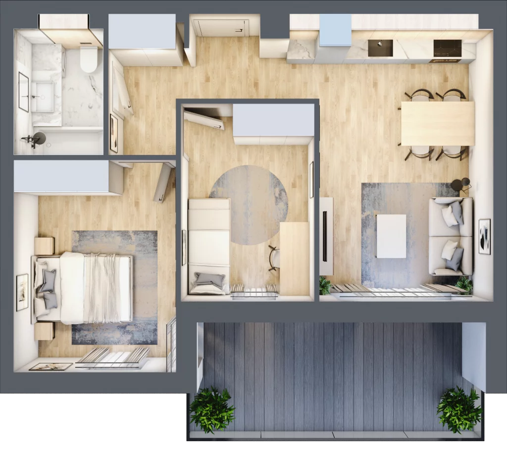 3 pokoje, apartament 50,36 m², piętro 1, oferta nr G44, Piano Park bud. G, Suwałki, Czarnoziem, ul. Witolda "Rotmistrza" Pileckiego