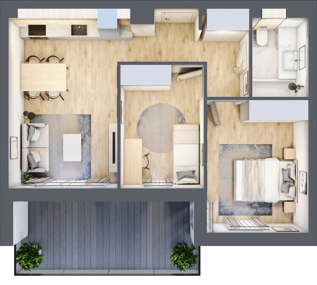 3 pokoje, apartament 50,23 m², piętro 2, oferta nr G46, Piano Park bud. G, Suwałki, Czarnoziem, ul. Witolda "Rotmistrza" Pileckiego