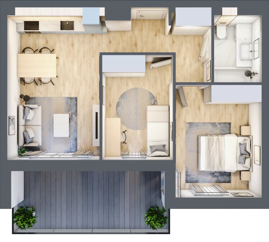 3 pokoje, apartament 50,11 m², piętro 3, oferta nr G56, Piano Park bud. G, Suwałki, Czarnoziem, ul. Witolda "Rotmistrza" Pileckiego