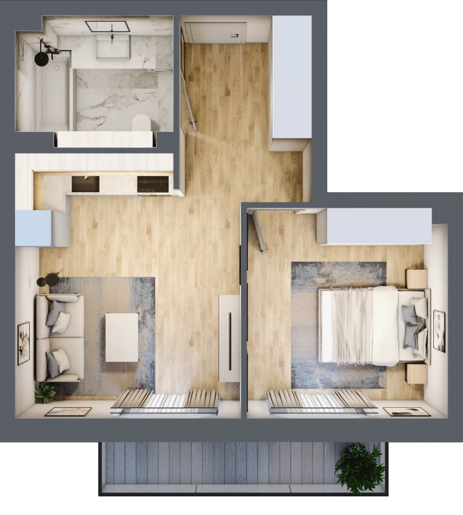 2 pokoje, apartament 39,75 m², piętro 1, oferta nr G35, Piano Park bud. G, Suwałki, Czarnoziem, ul. Witolda "Rotmistrza" Pileckiego