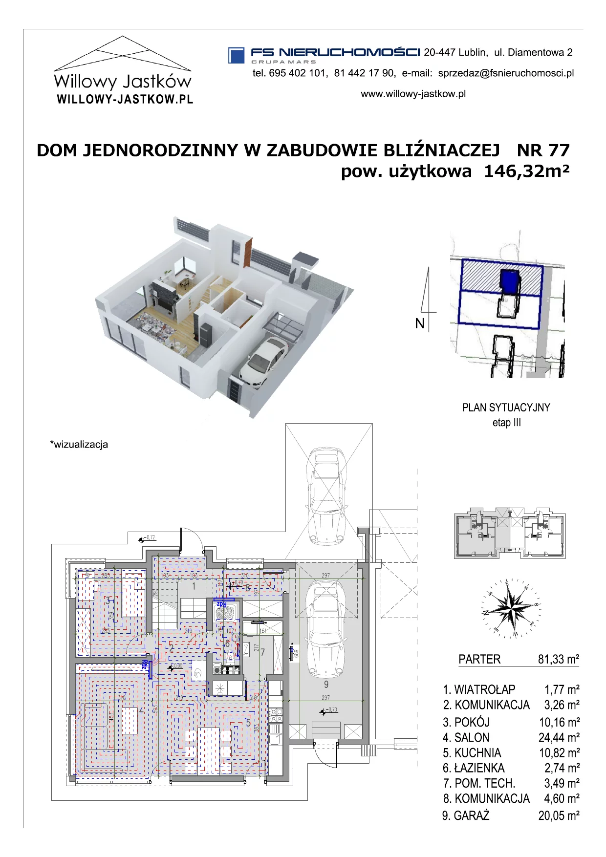 Dom 146,32 m², oferta nr 77, Osiedle Willowy Jastków, Jastków, Jastków 8