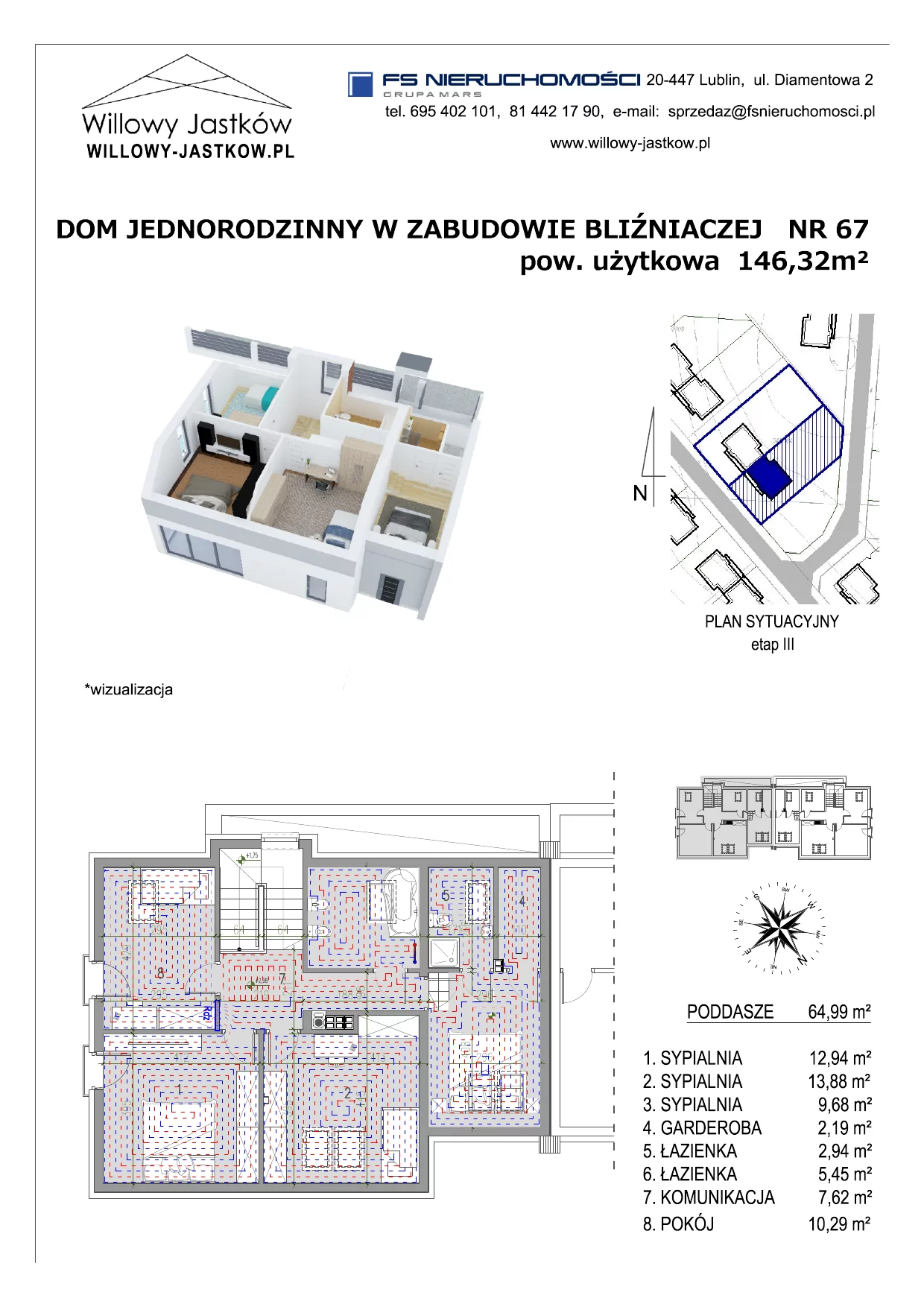 Dom 146,32 m², oferta nr 67, Osiedle Willowy Jastków, Jastków, Jastków 8