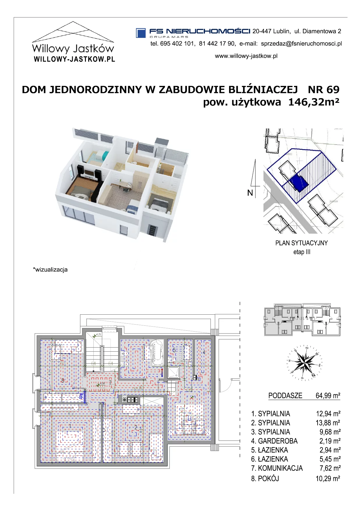 Dom 146,32 m², oferta nr 69, Osiedle Willowy Jastków, Jastków, Jastków 8