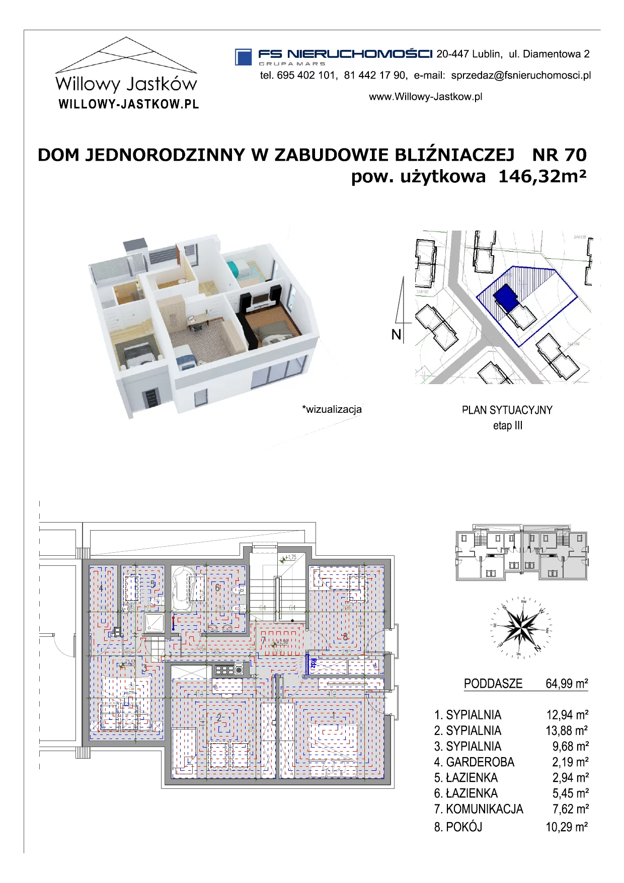 Dom 146,32 m², oferta nr 70, Osiedle Willowy Jastków, Jastków, Jastków 8