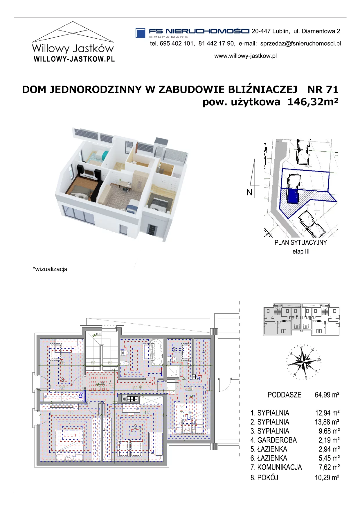 Dom 146,32 m², oferta nr 71, Osiedle Willowy Jastków, Jastków, Jastków 8