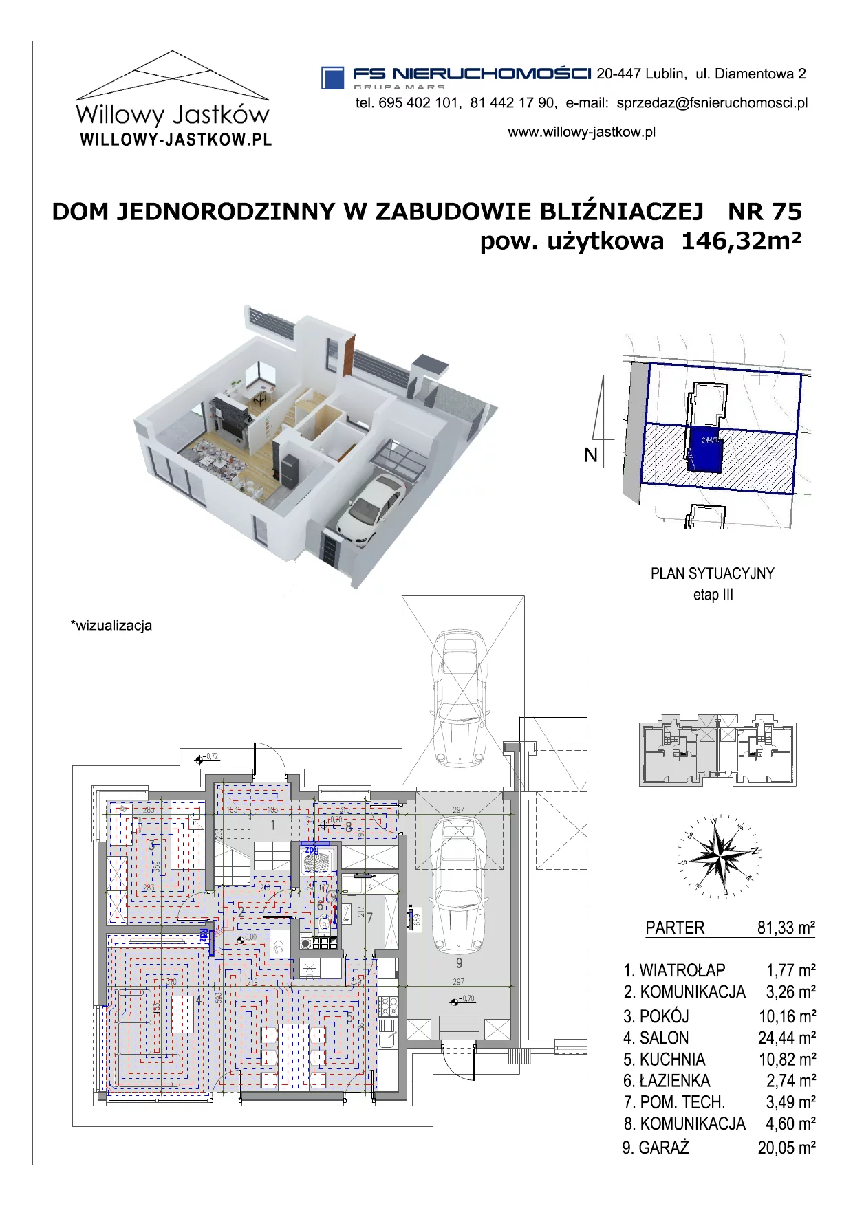 Dom 146,32 m², oferta nr 75, Osiedle Willowy Jastków, Jastków, Jastków 8