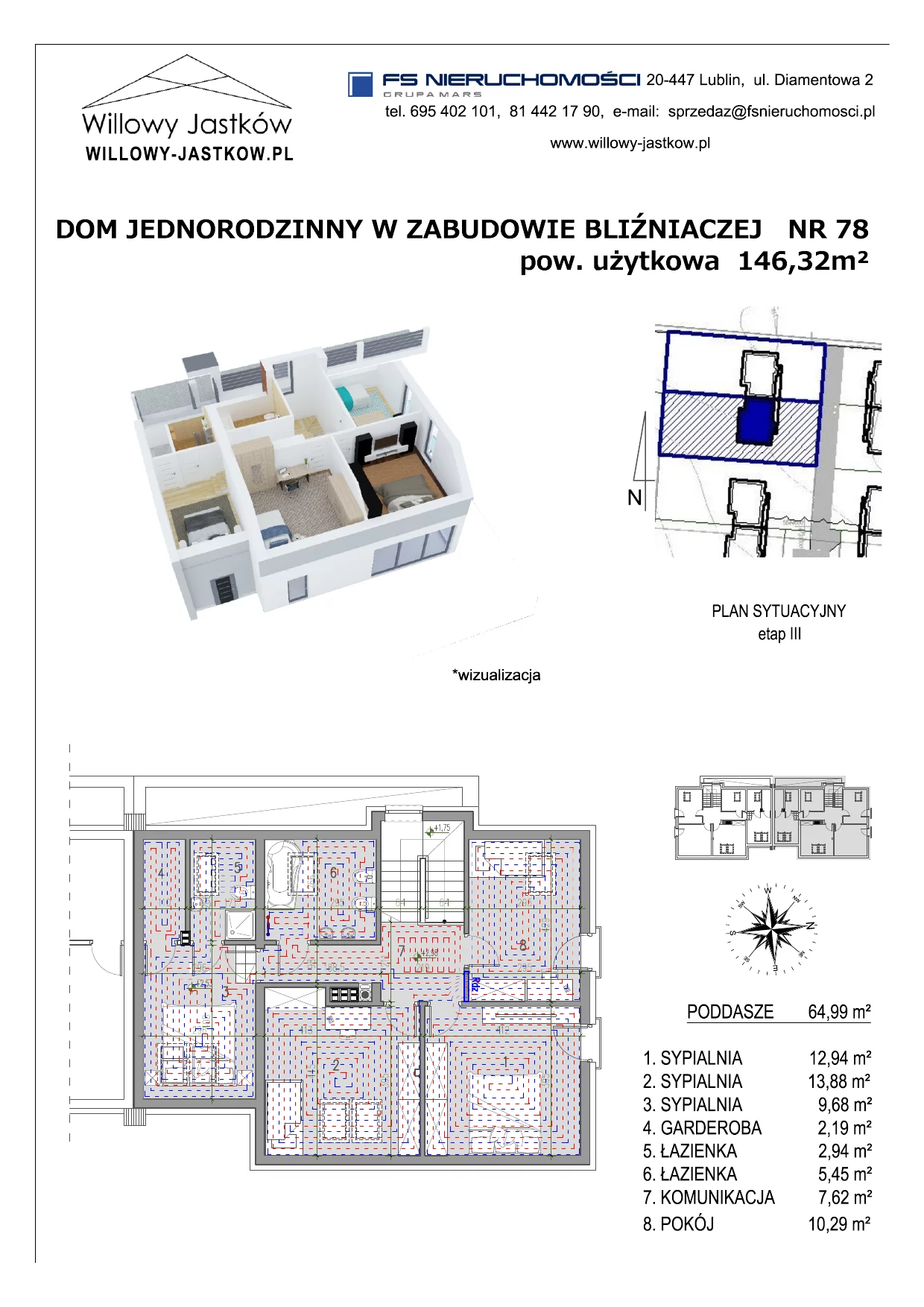 Dom 146,32 m², oferta nr 78, Osiedle Willowy Jastków, Jastków, Jastków 8