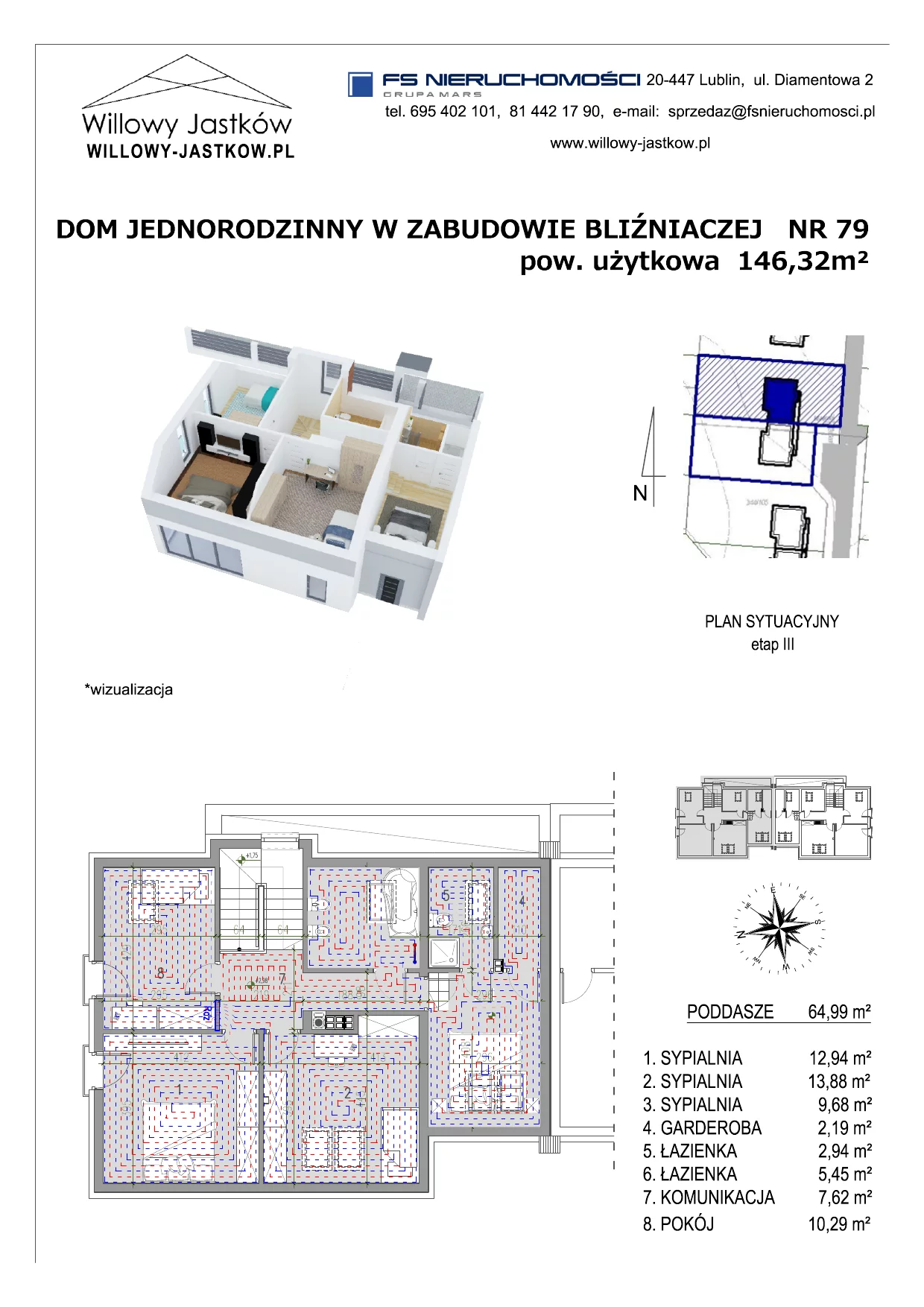 Dom 146,32 m², oferta nr 79, Osiedle Willowy Jastków, Jastków, Jastków 8