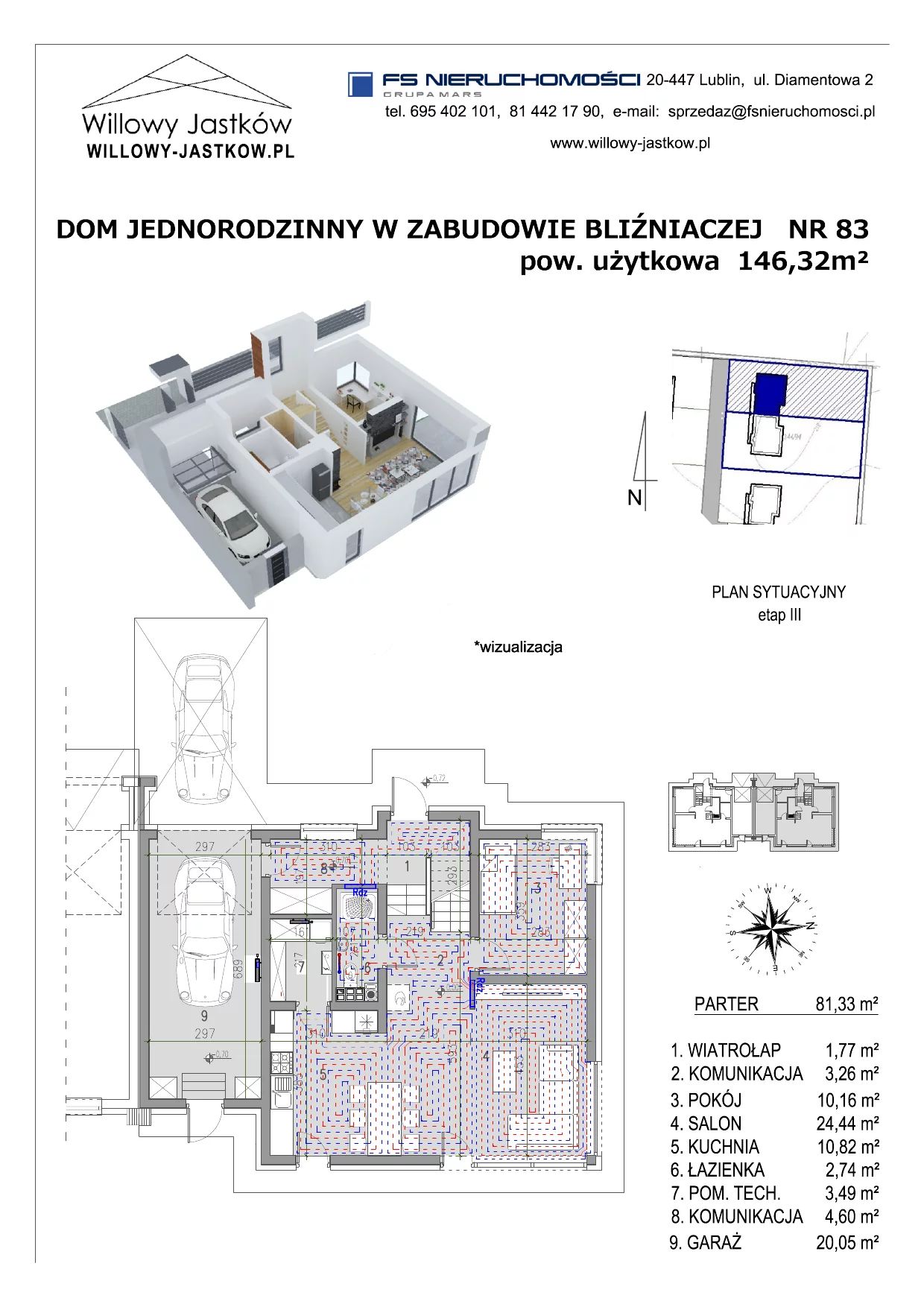 Dom 146,32 m², oferta nr 83, Osiedle Willowy Jastków, Jastków, Jastków 8