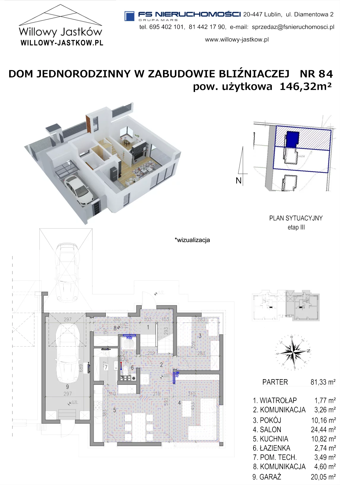 Dom 146,32 m², oferta nr 84, Osiedle Willowy Jastków, Jastków, Jastków 8