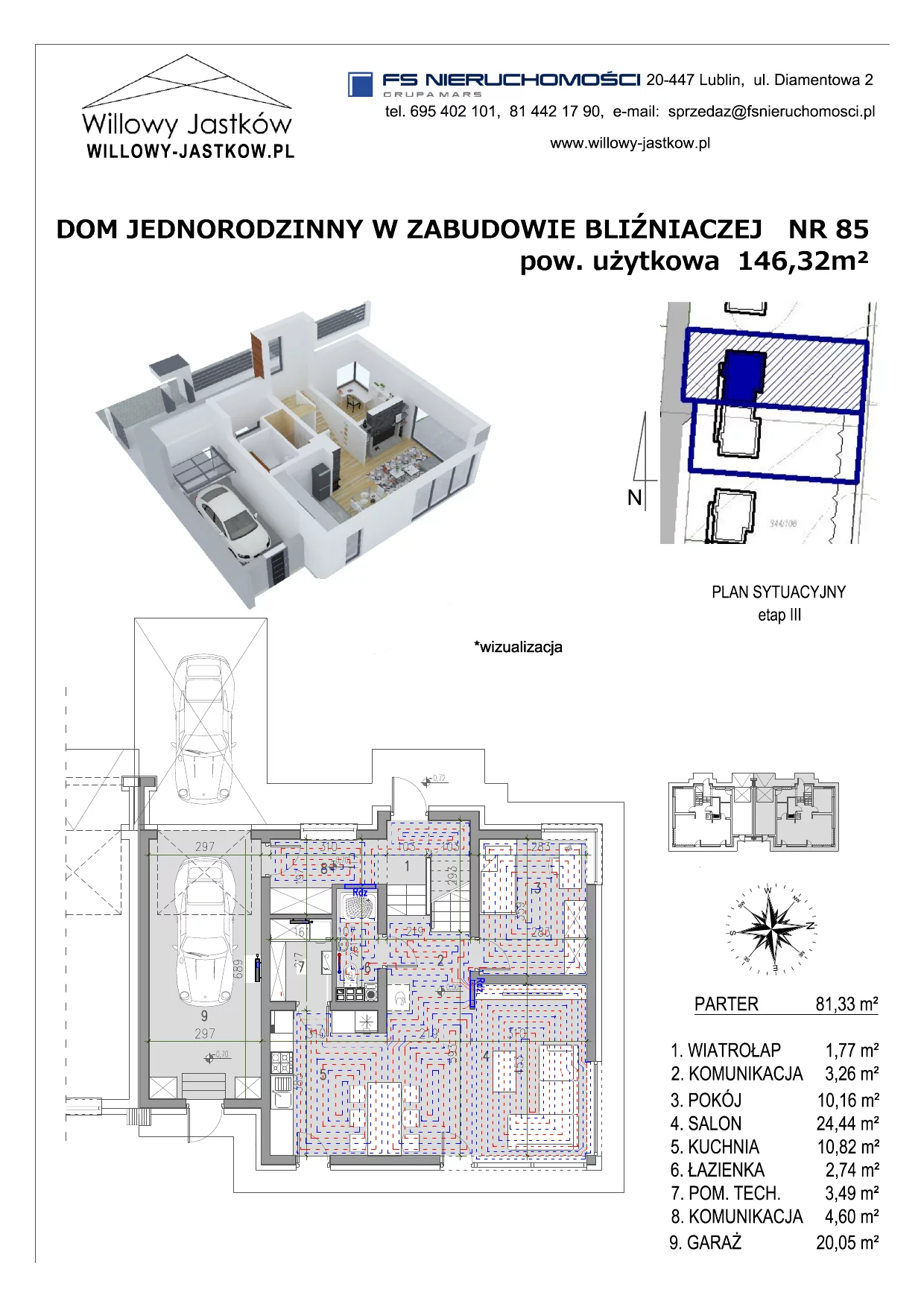 Dom 146,32 m², oferta nr 85, Osiedle Willowy Jastków, Jastków, Jastków 8