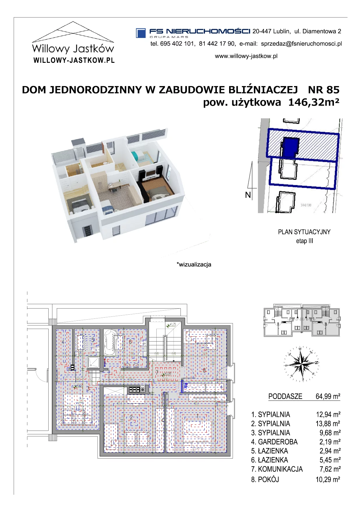 Dom 146,32 m², oferta nr 85, Osiedle Willowy Jastków, Jastków, Jastków 8