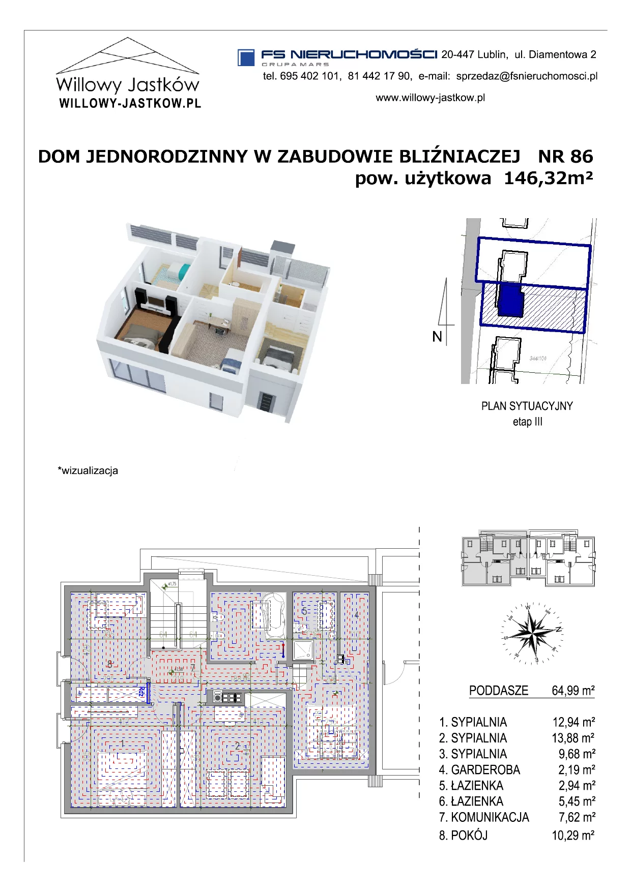 Dom 146,32 m², oferta nr 86, Osiedle Willowy Jastków, Jastków, Jastków 8