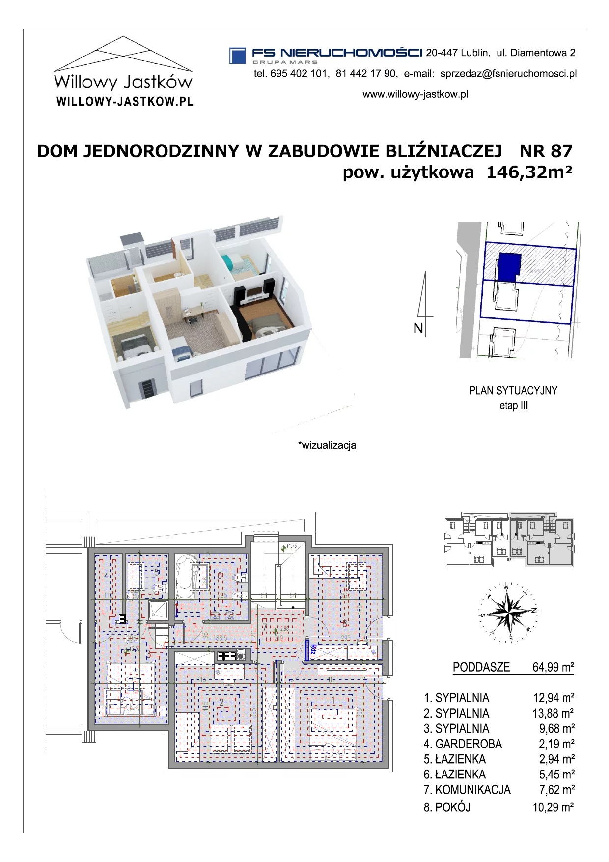 Dom 146,32 m², oferta nr 87, Osiedle Willowy Jastków, Jastków, Jastków 8