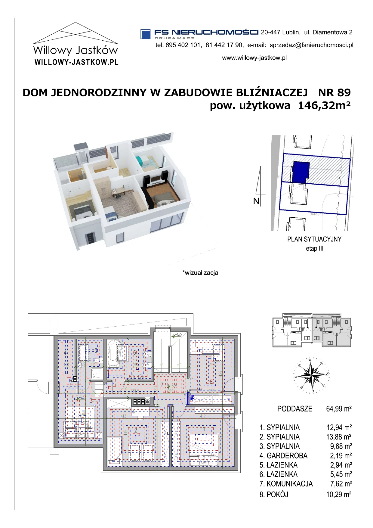 Dom 146,32 m², oferta nr 89, Osiedle Willowy Jastków, Jastków, Jastków 8