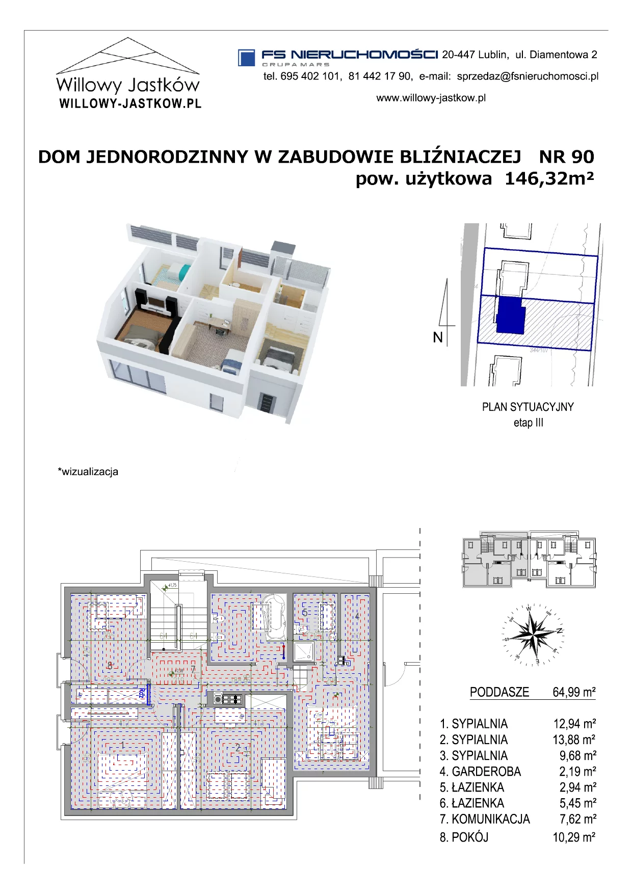 Dom 146,32 m², oferta nr 90, Osiedle Willowy Jastków, Jastków, Jastków 8