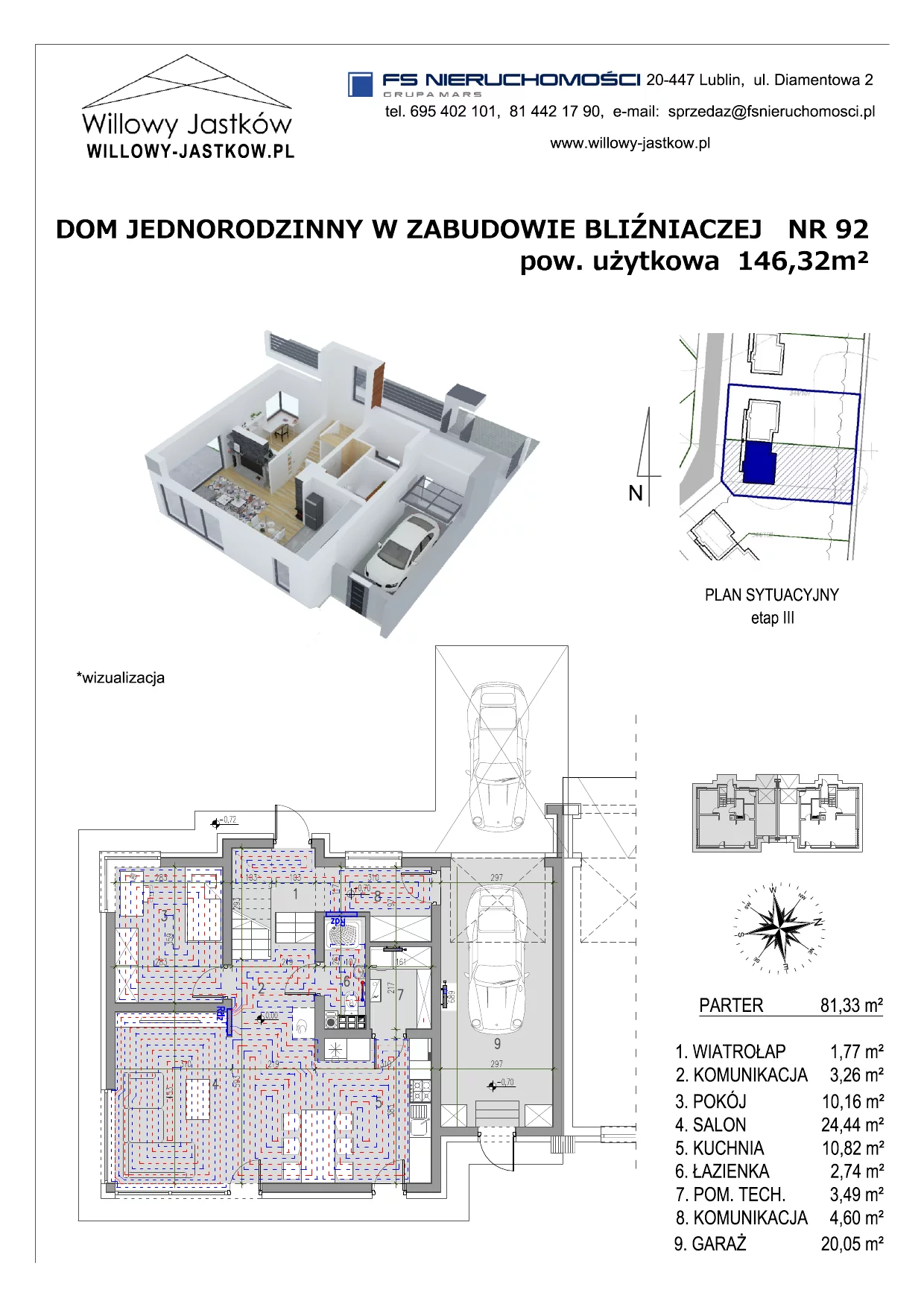 Dom 146,32 m², oferta nr 92, Osiedle Willowy Jastków, Jastków, Jastków 8