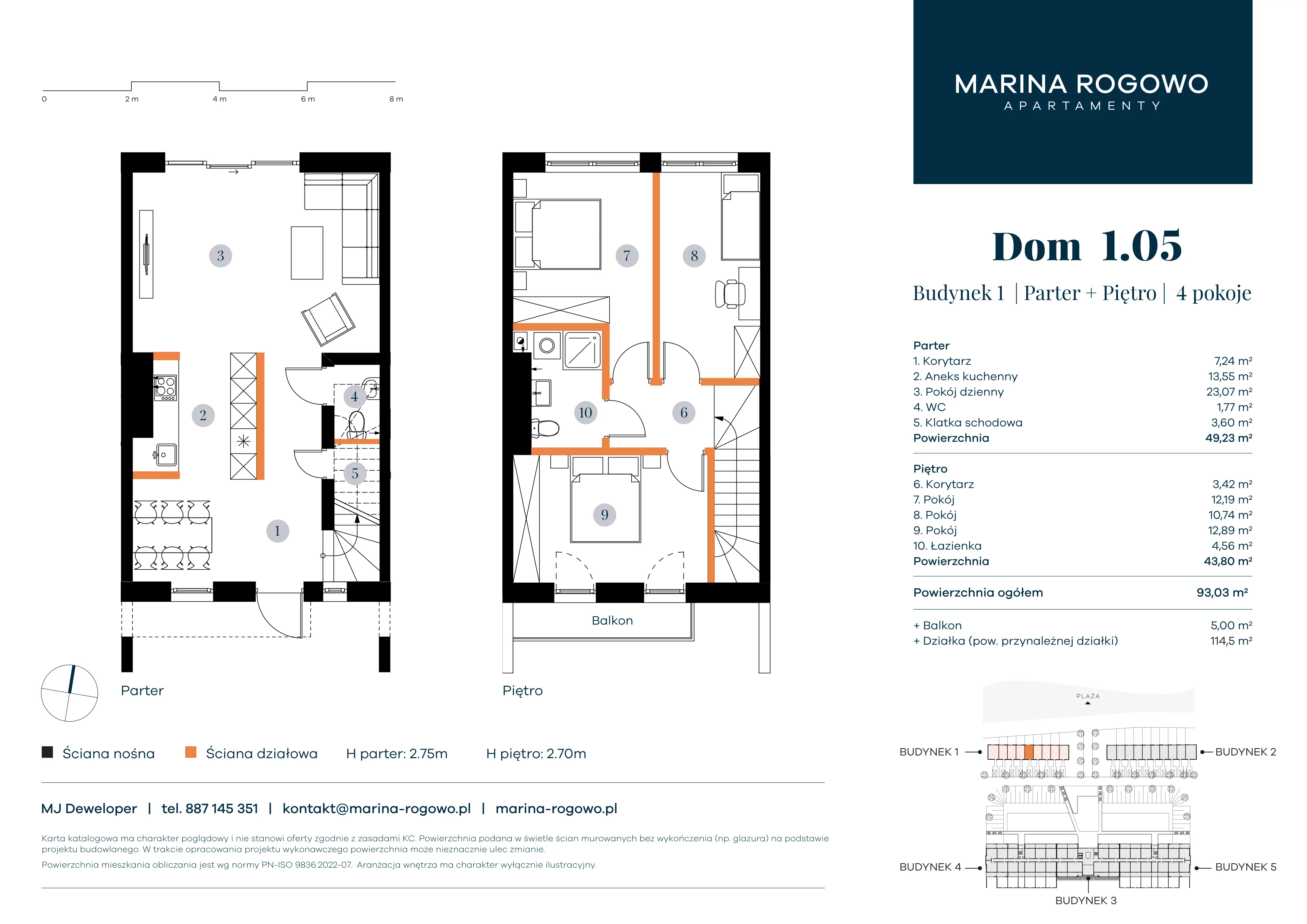 Dom 93,03 m², oferta nr 1.05, Apartamenty Marina Rogowo, Rogowo, ul. Kołobrzeska