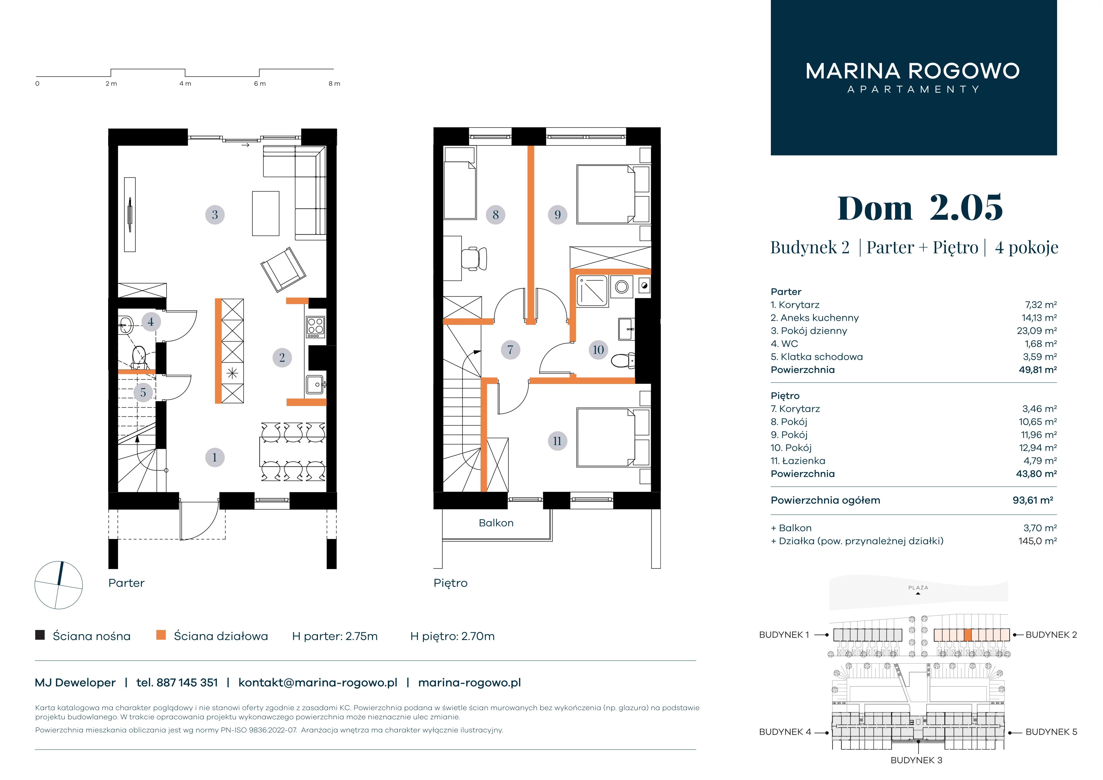 Dom 93,61 m², oferta nr 2.05, Apartamenty Marina Rogowo, Rogowo, ul. Kołobrzeska