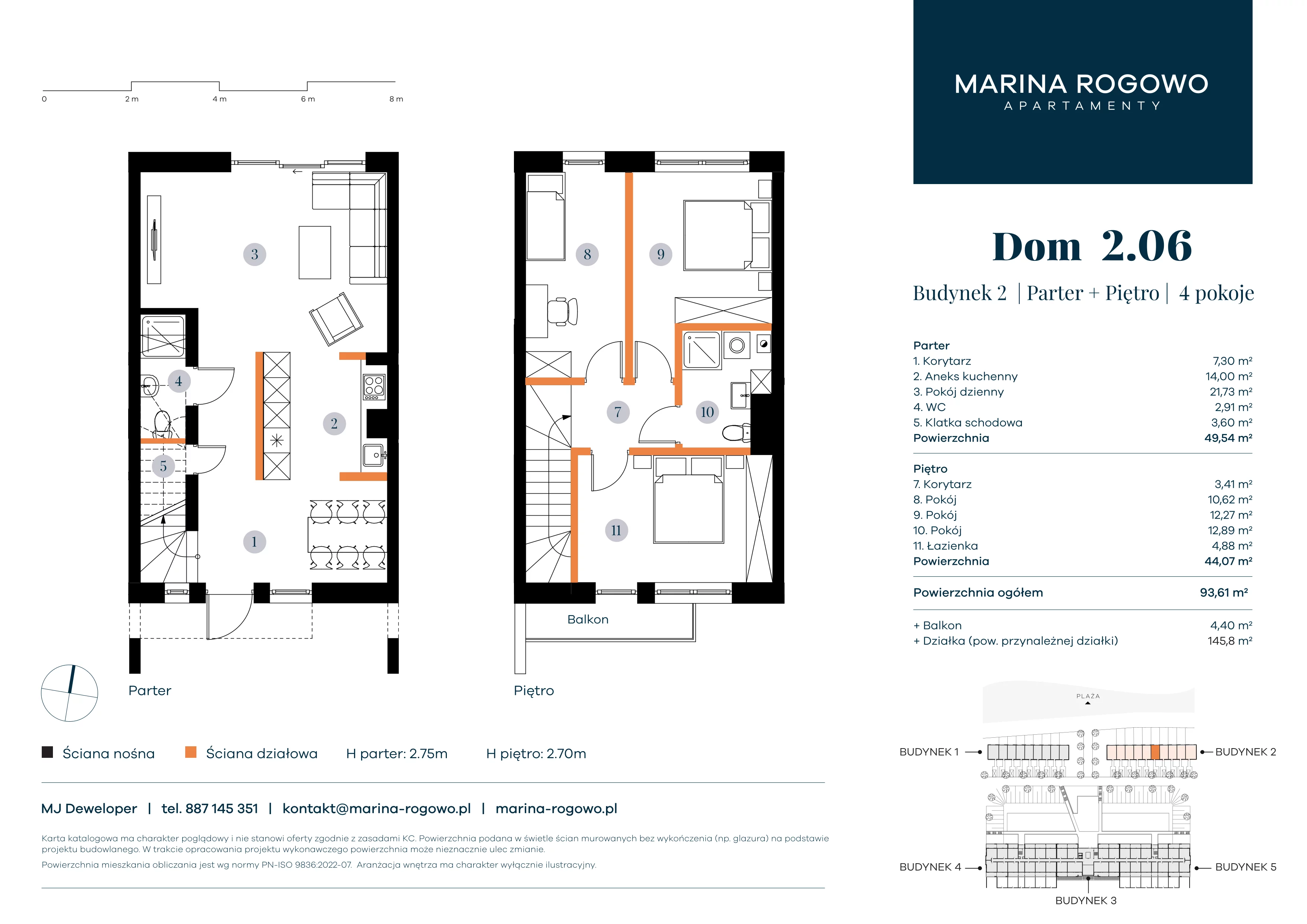 Dom 93,61 m², oferta nr 2.06, Apartamenty Marina Rogowo, Rogowo, ul. Kołobrzeska