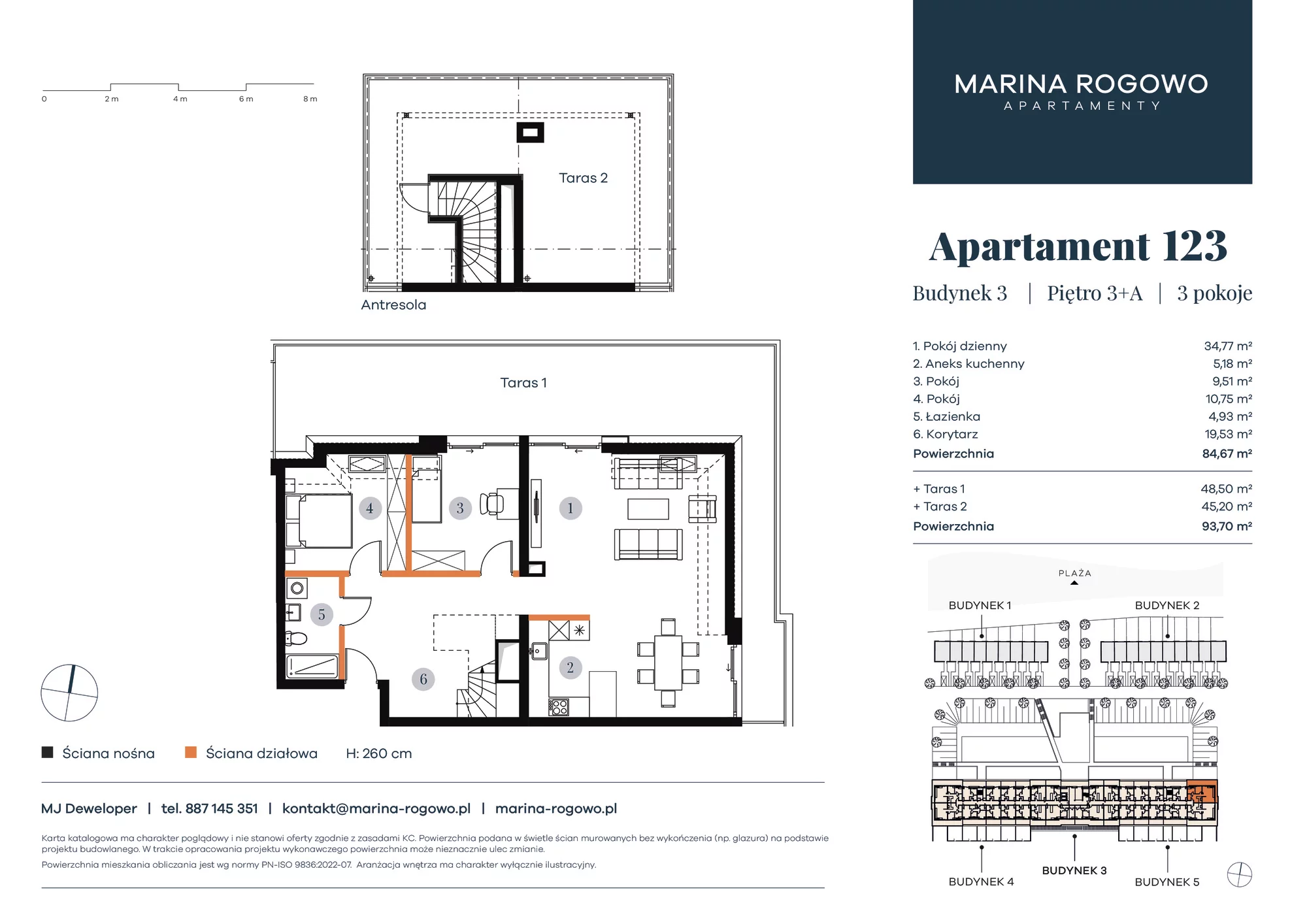 Apartament 84,67 m², piętro 3, oferta nr 123, Apartamenty Marina Rogowo, Rogowo, ul. Kołobrzeska-idx