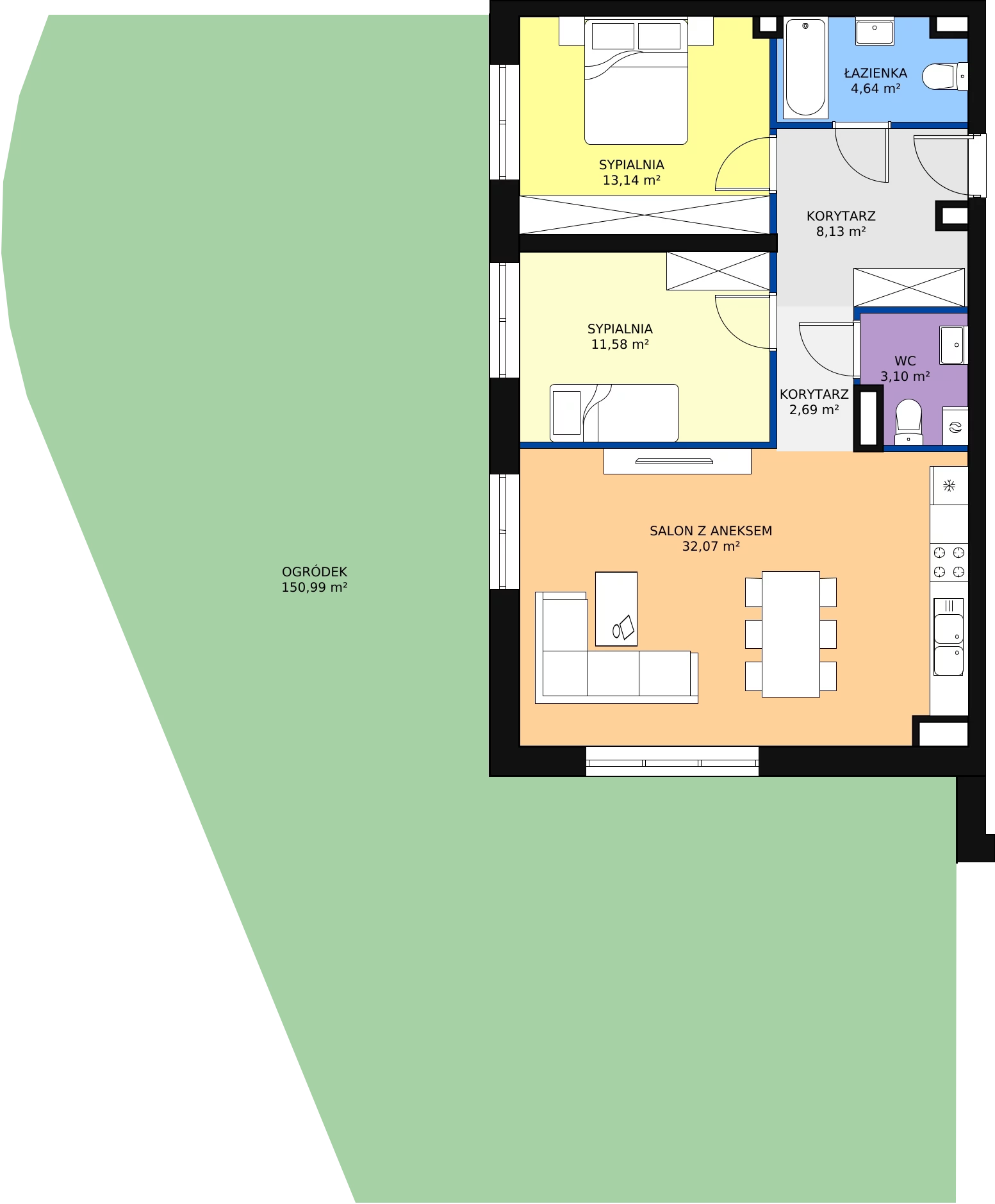 Zalety mieszkania 75.78 m², D 0.04