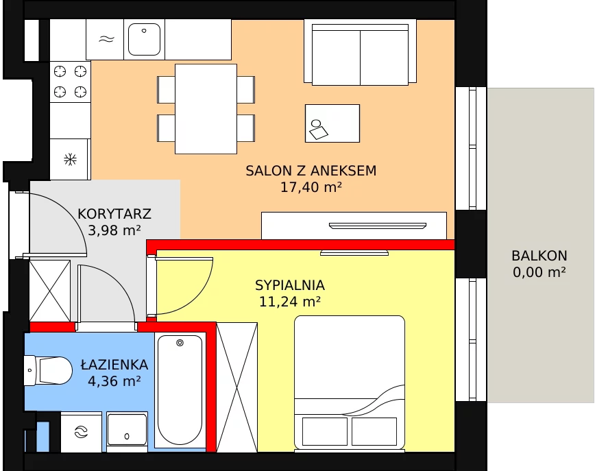 Lokal inwestycyjny 37,38 m², piętro 1, oferta nr U1-2, Nasze ZACISZE, Warszawa, Targówek, Zacisze, ul. Wolińska / Wyspowa