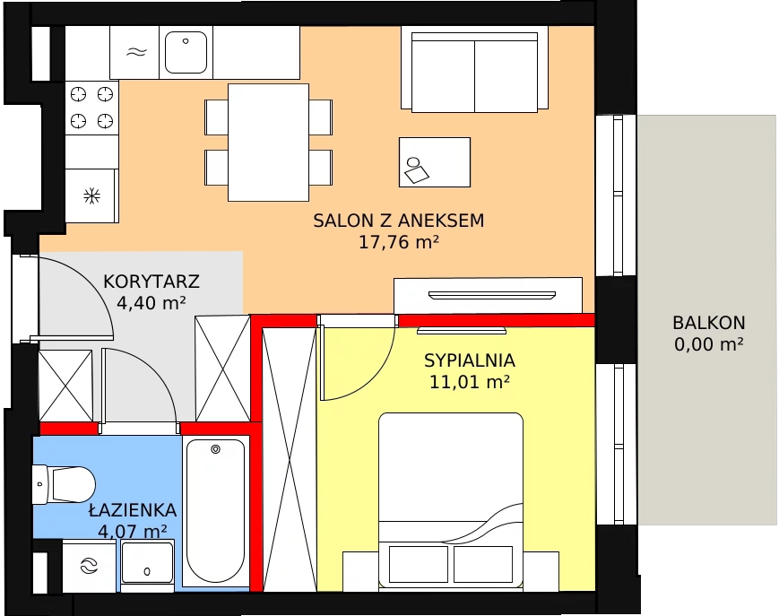 Lokal inwestycyjny 37,77 m², piętro 1, oferta nr U1-3, Nasze ZACISZE, Warszawa, Targówek, Zacisze, ul. Wolińska / Wyspowa