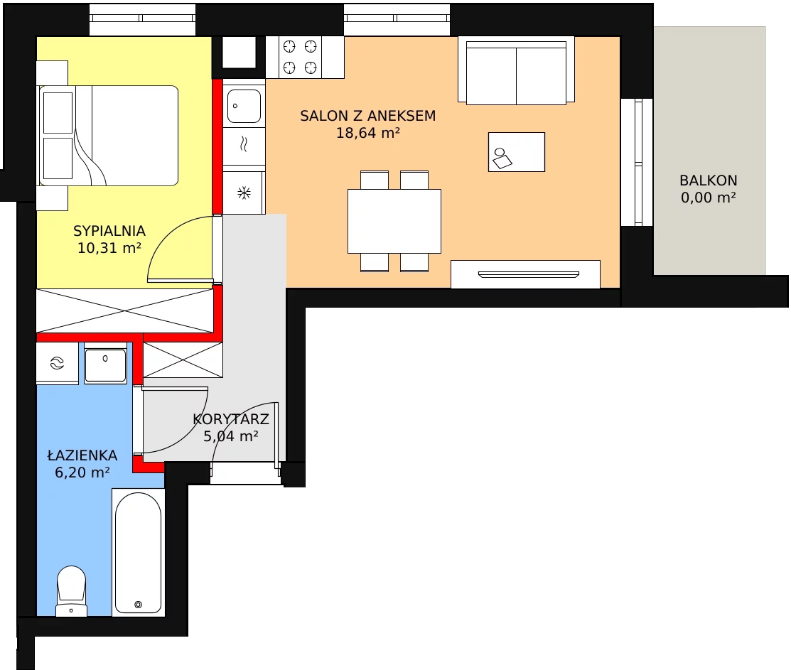 Lokal inwestycyjny 40,47 m², piętro 1, oferta nr U1-4, Nasze ZACISZE, Warszawa, Targówek, Zacisze, ul. Wolińska / Wyspowa