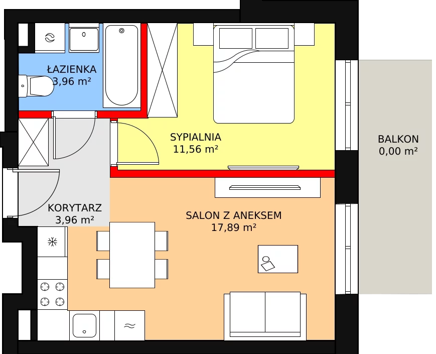 Lokal inwestycyjny 37,89 m², piętro 1, oferta nr U1-5, Nasze ZACISZE, Warszawa, Targówek, Zacisze, ul. Wolińska / Wyspowa