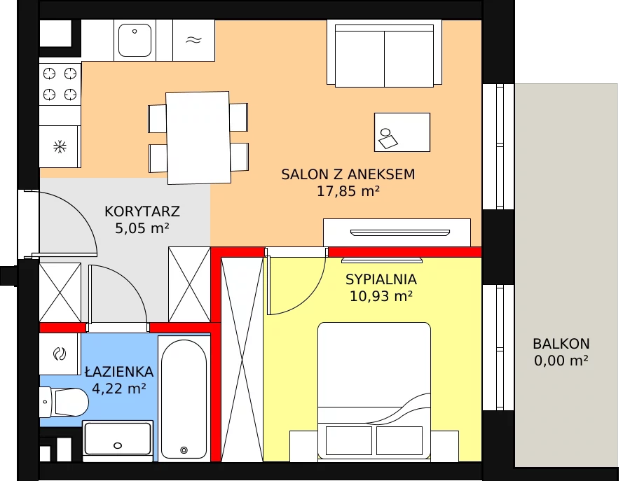 Lokal inwestycyjny 38,44 m², piętro 1, oferta nr U1-6, Nasze ZACISZE, Warszawa, Targówek, Zacisze, ul. Wolińska / Wyspowa