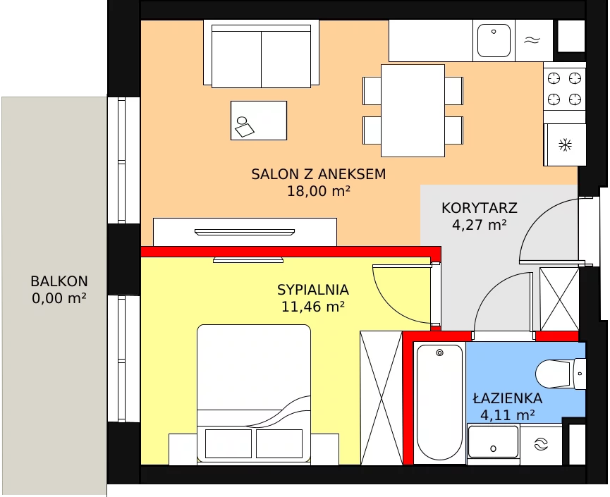 Lokal inwestycyjny 38,22 m², piętro 1, oferta nr U1-8, Nasze ZACISZE, Warszawa, Targówek, Zacisze, ul. Wolińska / Wyspowa