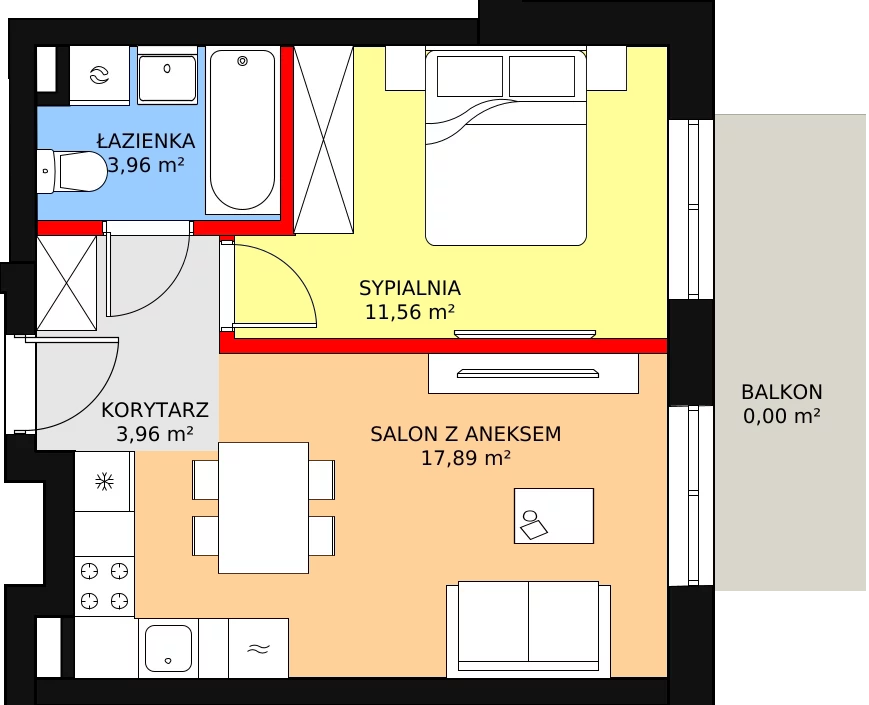 Lokal inwestycyjny 37,89 m², piętro 2, oferta nr U2-5, Nasze ZACISZE, Warszawa, Targówek, Zacisze, ul. Wolińska / Wyspowa