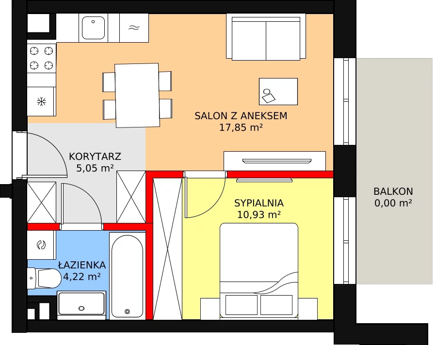 Lokal inwestycyjny 38,44 m², piętro 2, oferta nr U2-6, Nasze ZACISZE, Warszawa, Targówek, Zacisze, ul. Wolińska / Wyspowa