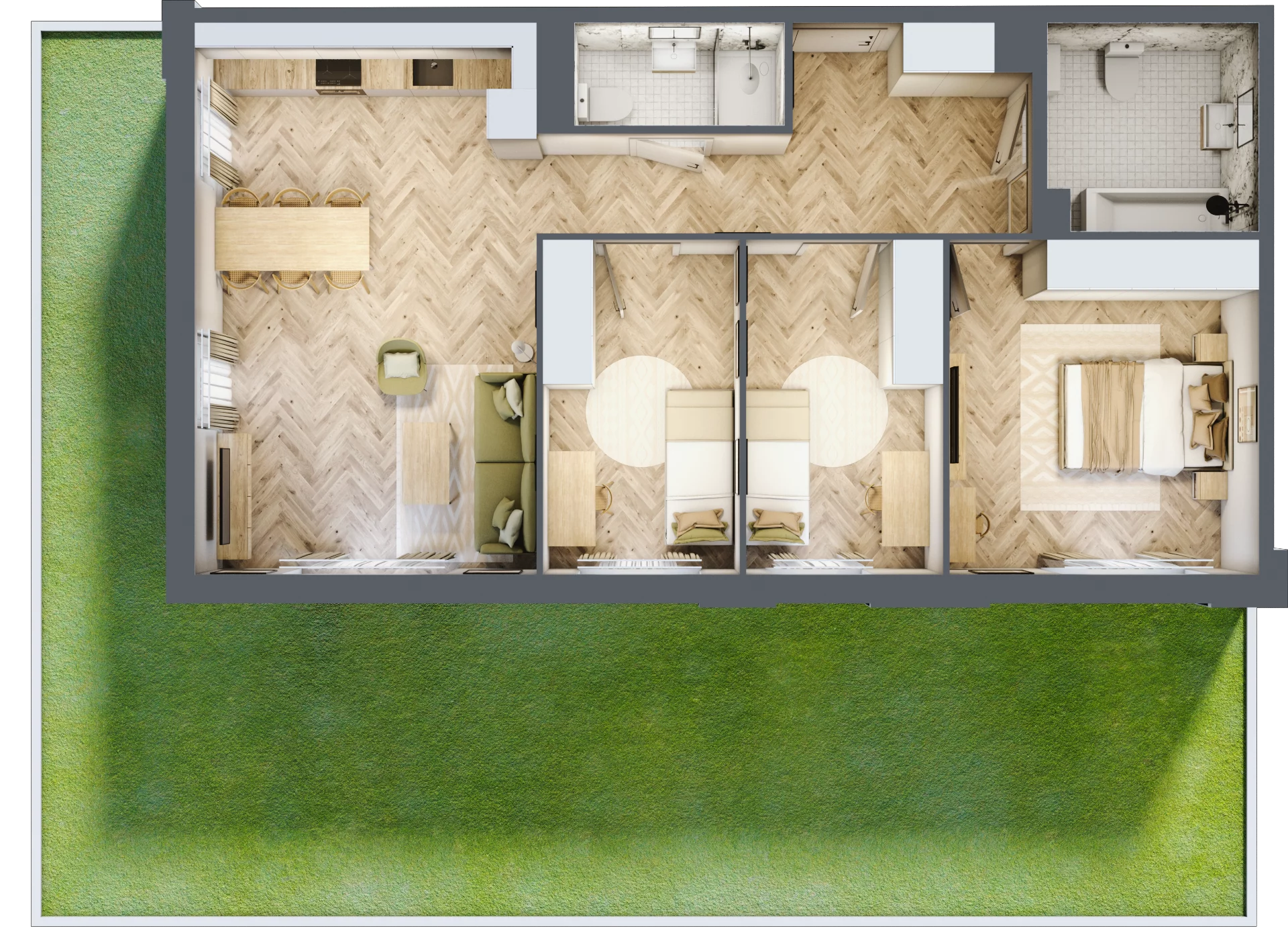 4 pokoje, mieszkanie 81,38 m², parter, oferta nr 1.0.03, Rytelska, Gdańsk, Orunia-Św. Wojciech-Lipce, ul. Rytelska
