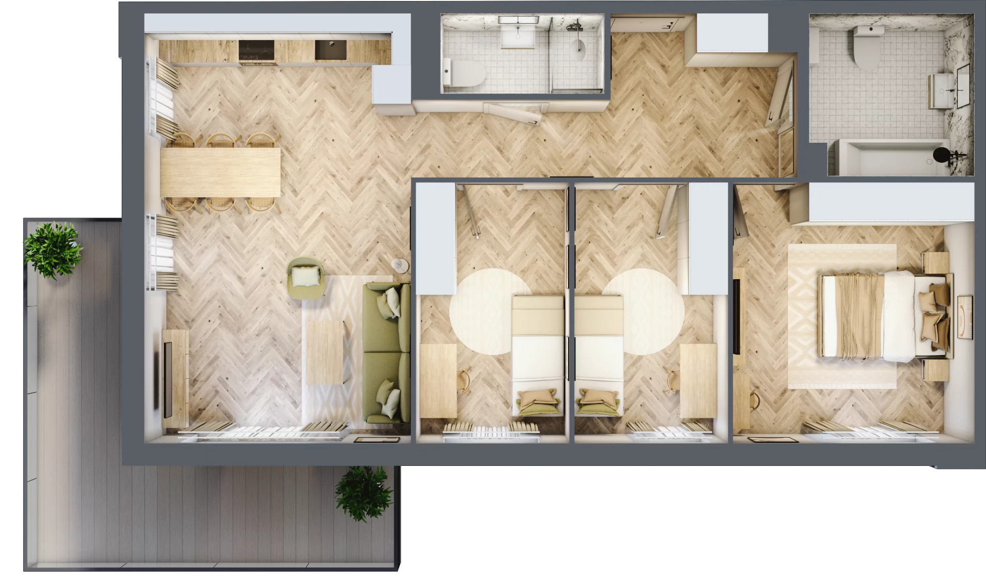 4 pokoje, mieszkanie 81,38 m², piętro 3, oferta nr 2.3.09, Rytelska, Gdańsk, Orunia-Św. Wojciech-Lipce, ul. Rytelska