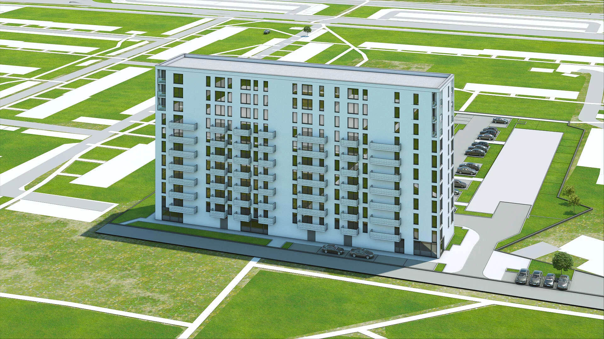 Wirtualna makieta 3D apartamentu 42.45 m², A51