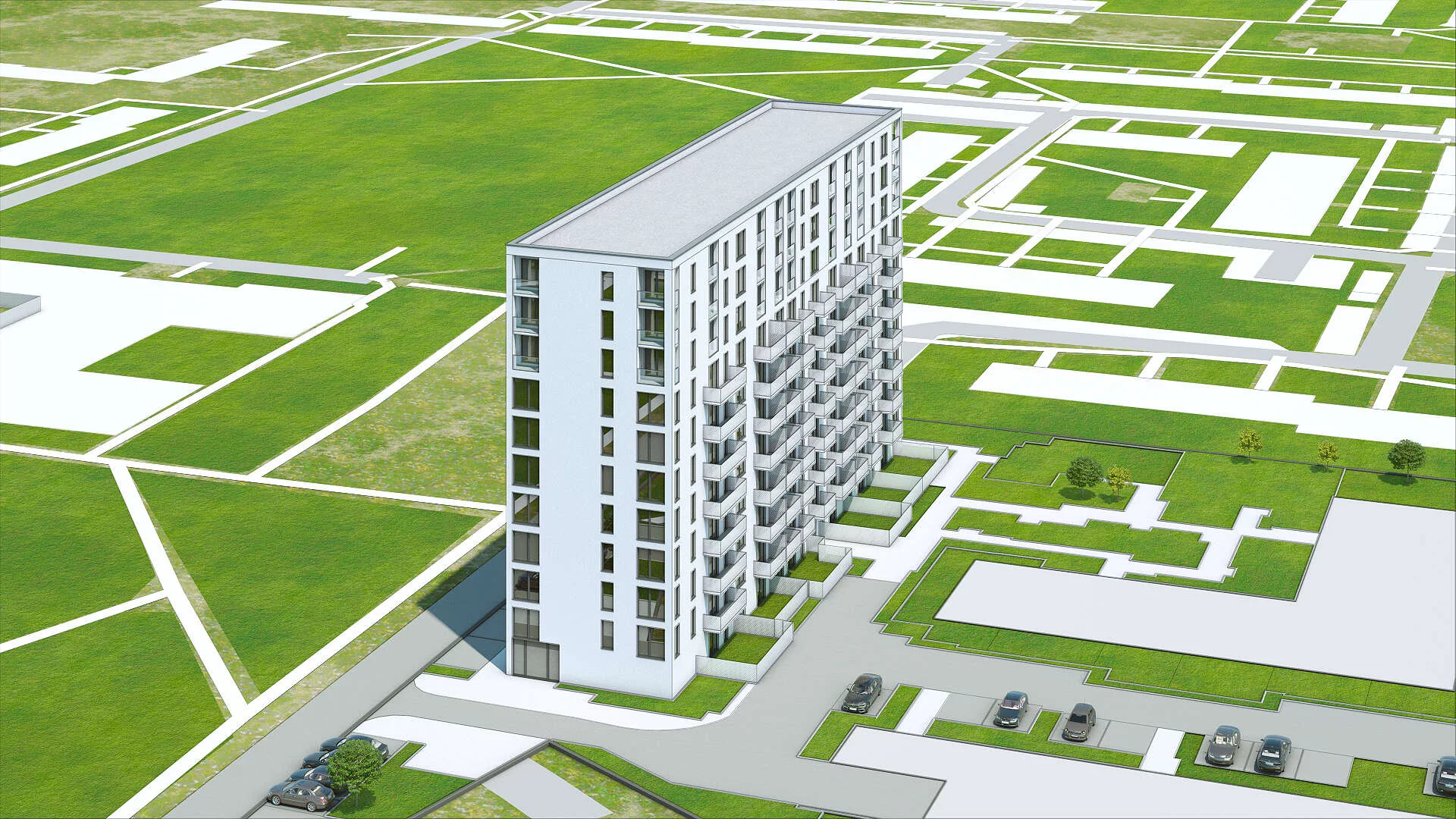 Wirtualna makieta 3D apartamentu 45.1 m², A12