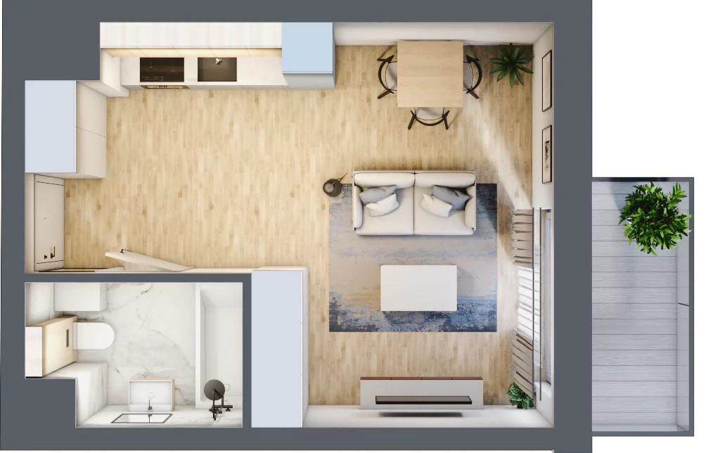 1 pokój, mieszkanie 29,04 m², piętro 1, oferta nr A56, Maratońska 49, Łódź, Polesie, Retkinia, ul. Maratońska 49