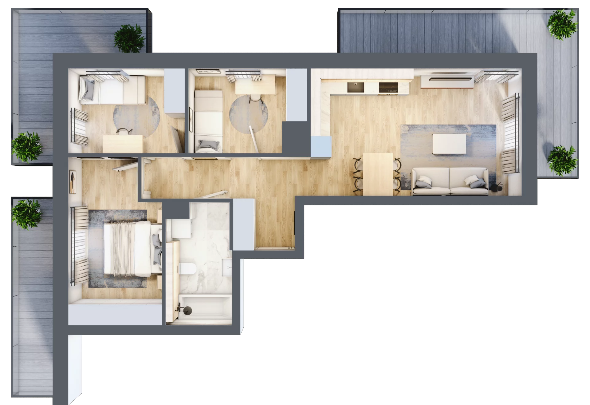 4 pokoje, apartament 65,96 m², piętro 1, oferta nr A97, Maratońska 49, Łódź, Polesie, Retkinia, ul. Maratońska 49