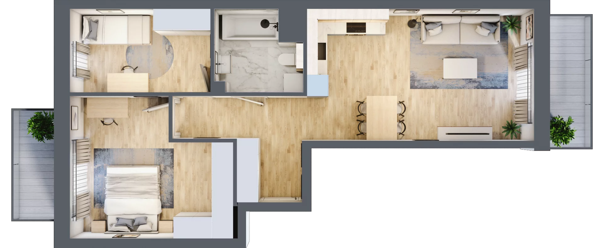 3 pokoje, apartament 62,76 m², piętro 1, oferta nr A3, Maratońska 49, Łódź, Polesie, Retkinia, ul. Maratońska 49