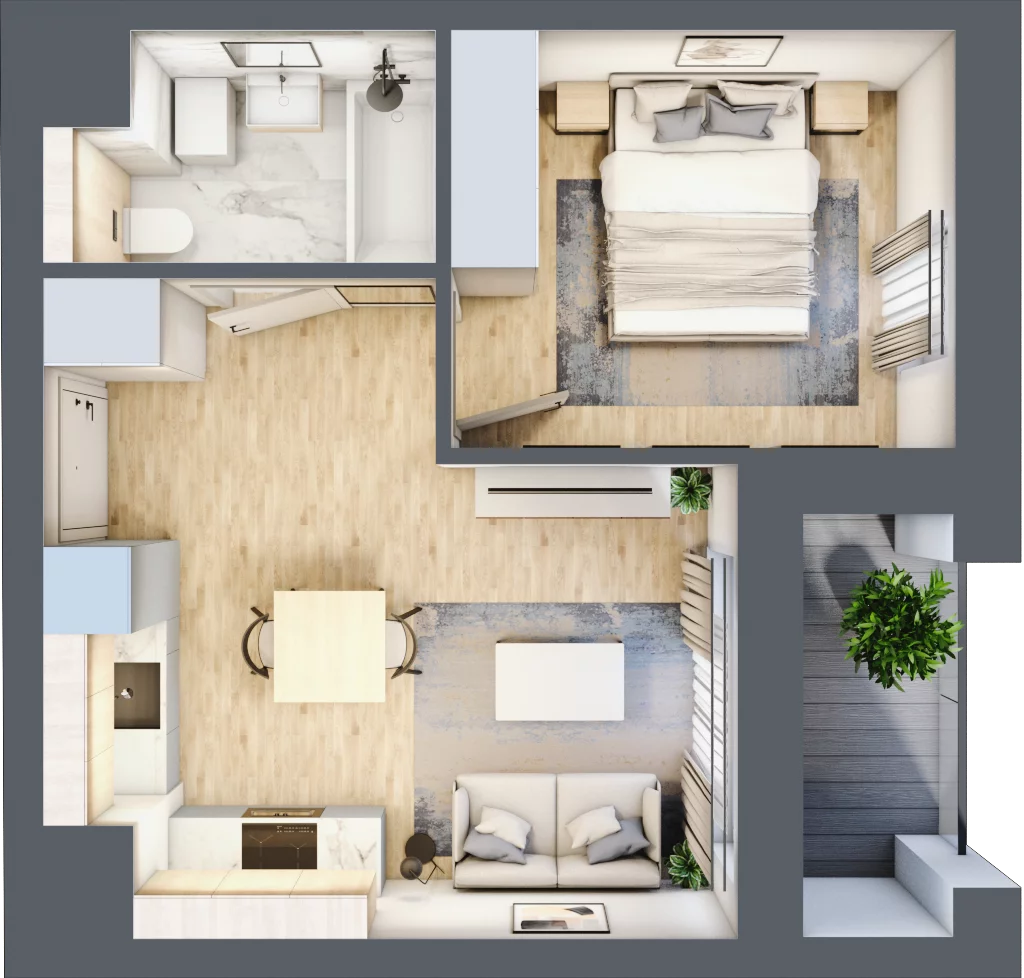 2 pokoje, mieszkanie 32,77 m², piętro 9, oferta nr A89, Maratońska 49, Łódź, Polesie, Retkinia, ul. Maratońska 49