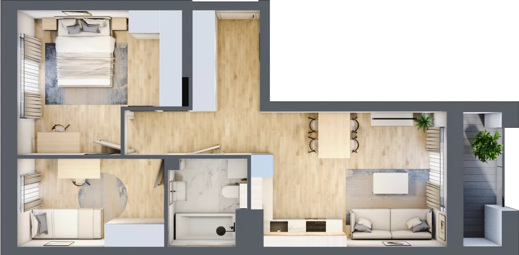 3 pokoje, apartament 57,81 m², piętro 10, oferta nr A94, Maratońska 49, Łódź, Polesie, Retkinia, ul. Maratońska 49