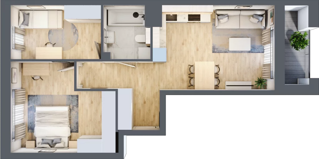 3 pokoje, mieszkanie 57,61 m², piętro 9, oferta nr A43, Maratońska 49, Łódź, Polesie, Retkinia, ul. Maratońska 49