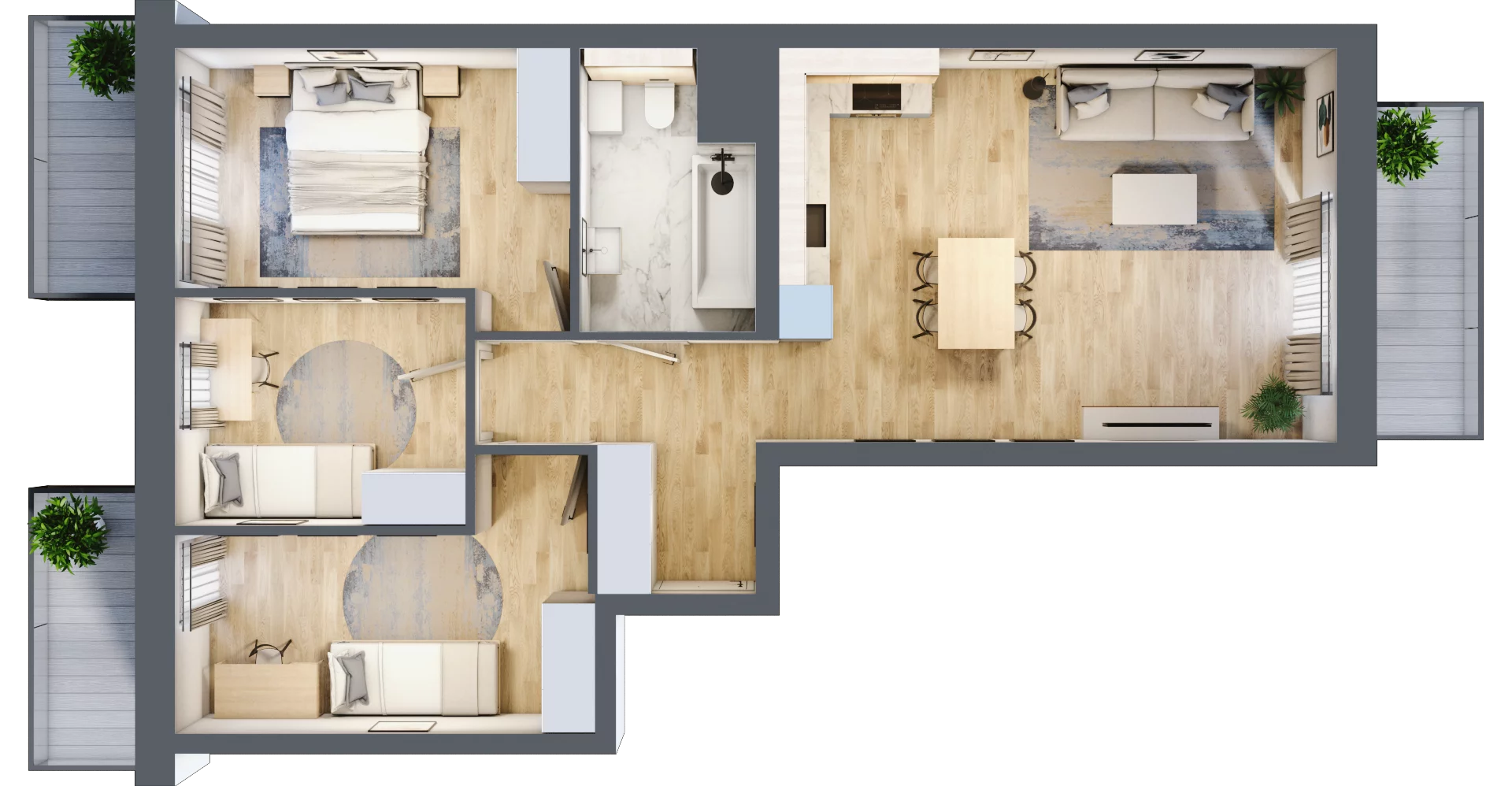 4 pokoje, apartament 73,67 m², piętro 1, oferta nr A55, Maratońska 49, Łódź, Polesie, Retkinia, ul. Maratońska 49