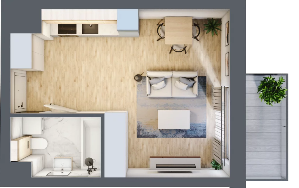 1 pokój, mieszkanie 29,34 m², piętro 5, oferta nr A72, Maratońska 49, Łódź, Polesie, Retkinia, ul. Maratońska 49