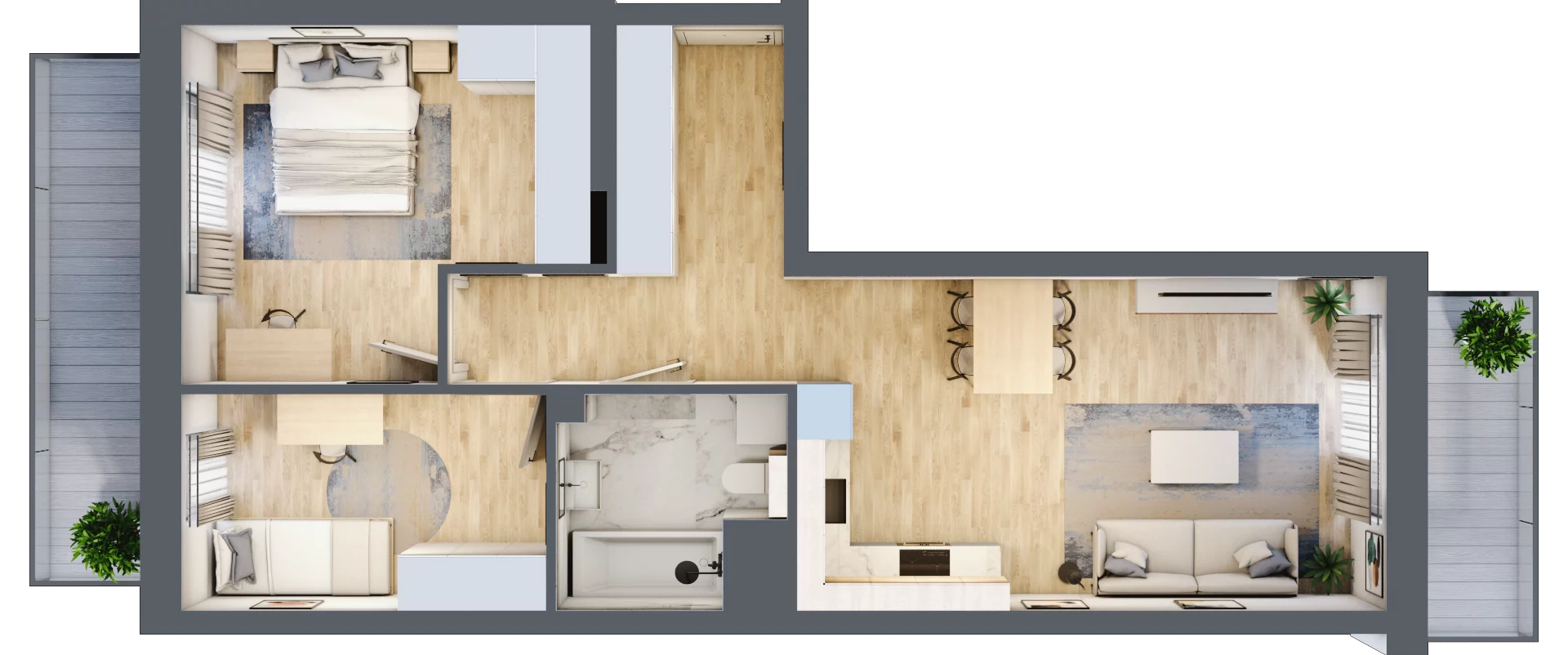 3 pokoje, apartament 62,90 m², piętro 1, oferta nr A58, Maratońska 49, Łódź, Polesie, Retkinia, ul. Maratońska 49