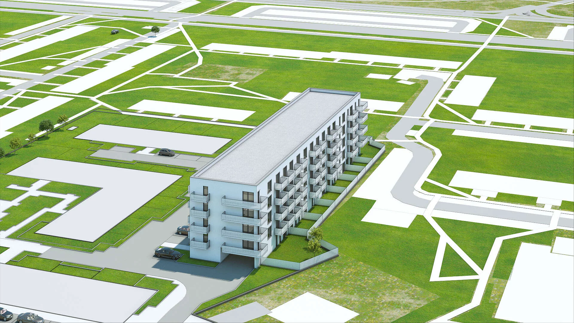 Wirtualna makieta 3D apartamentu 47.1 m², B55