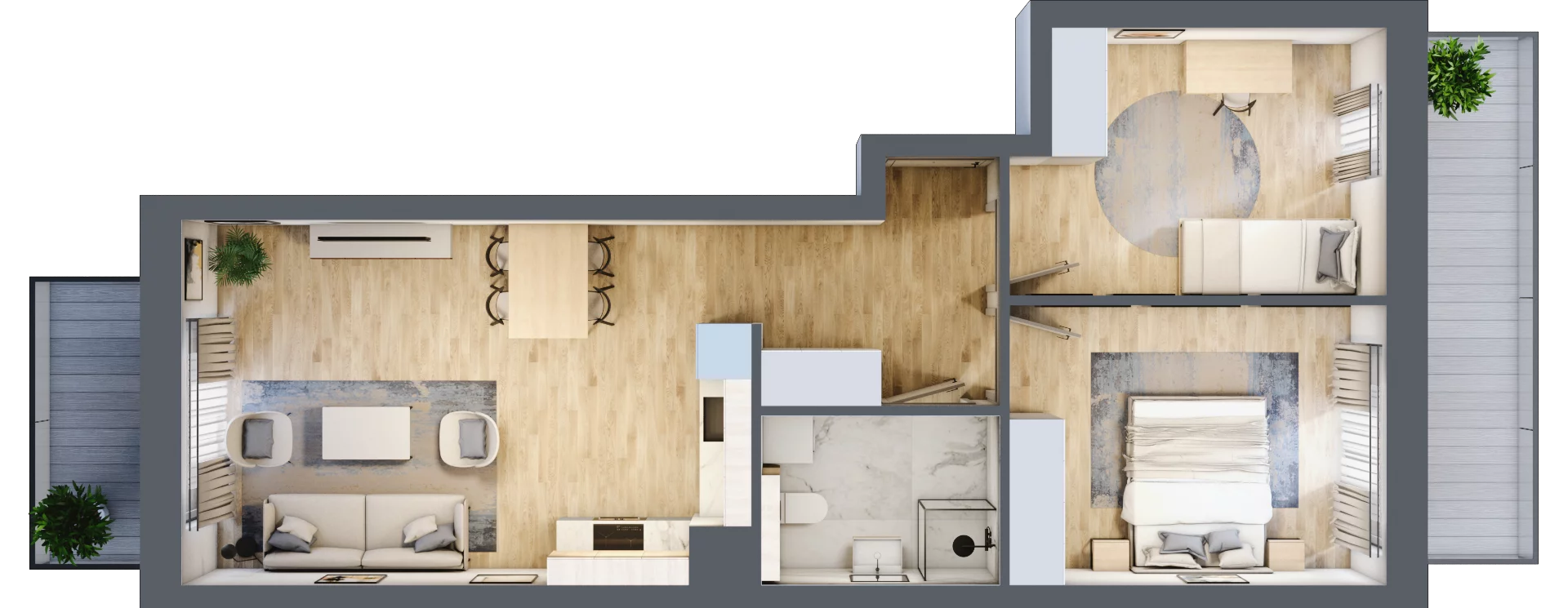 3 pokoje, mieszkanie 59,23 m², piętro 1, oferta nr B20, Maratońska 49, Łódź, Polesie, Retkinia, ul. Maratońska 49