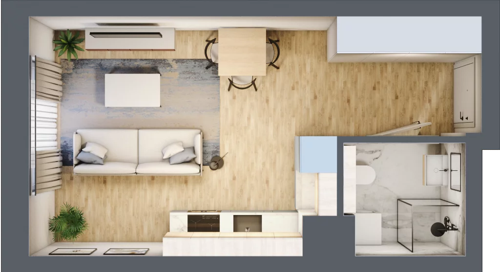 1 pokój, mieszkanie 27,67 m², piętro 1, oferta nr B61, Maratońska 49, Łódź, Polesie, Retkinia, ul. Maratońska 49